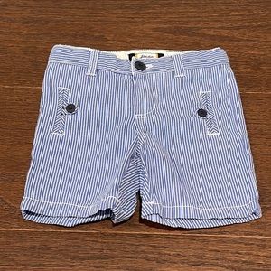 Jacadi Boys Blue and White Striped Shorts Size 12 months